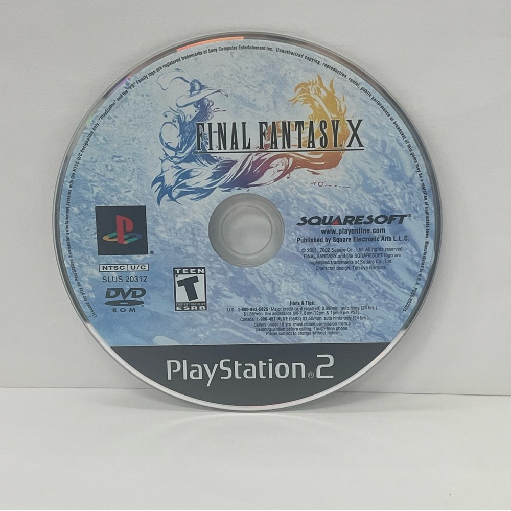 Final Fantasy X (PlayStation 2 (PS2) , 2001) DISC ONLY - Tested - Working